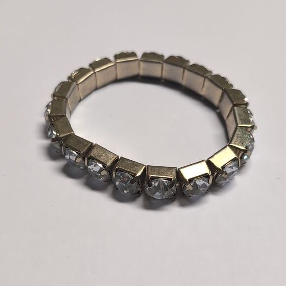 364 Chunky Gold Crystal Rhinestones Stretch Bracelet‎ - Picture 4 of 4